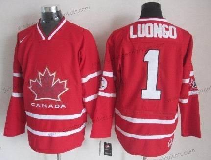 Nike Herren 2010 Olympics Kanada #1 Roberto Luongo Trikots – Rot