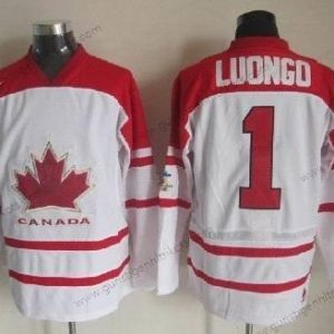 Nike Herren 2010 Olympics Kanada #1 Roberto Luongo Trikots – Weiß