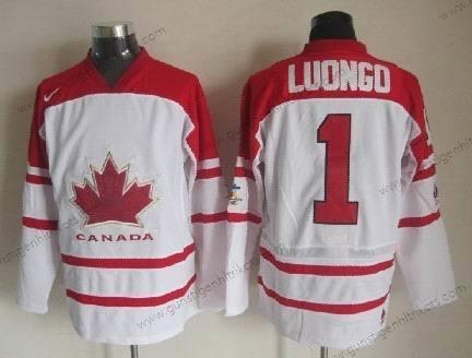 Nike Herren 2010 Olympics Kanada #1 Roberto Luongo Trikots – Weiß