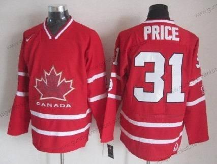 Nike Herren 2010 Olympics Kanada #31 Carey Price Trikots – Rot