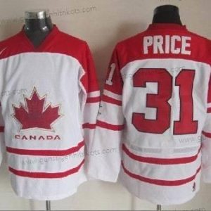 Nike Herren 2010 Olympics Kanada #31 Carey Price Trikots – Weiß