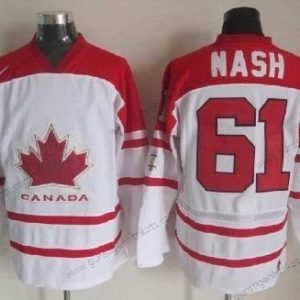 Nike Herren 2010 Olympics Kanada #61 Rick Nash Trikots – Weiß