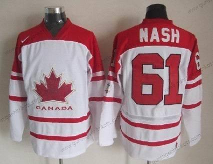 Nike Herren 2010 Olympics Kanada #61 Rick Nash Trikots – Weiß