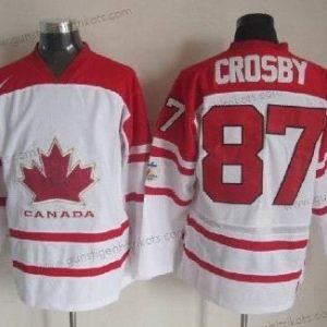 Nike Herren 2010 Olympics Kanada #87 Sidney Crosby Trikots – Weiß