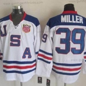 Nike Herren 2010 Olympics USA #39 Ryan Miller Trikots – Weiß