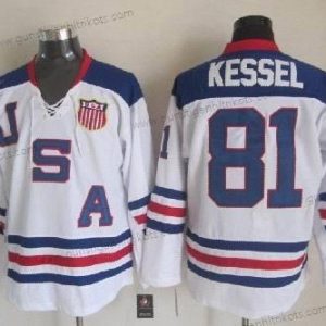 Nike Herren 2010 Olympics USA #81 Phil Kessel Trikots – Weiß