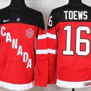 Nike Herren 2014/15 Team Kanada #16 Jonathan Toews 100th Trikots – Rot