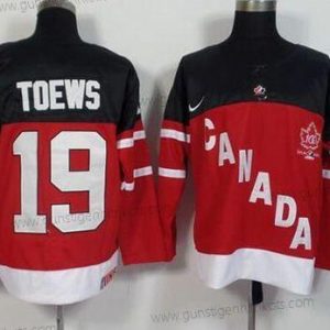 Nike Herren 2014/15 Team Kanada #19 Jonathan Toews 100th Jahrestag Trikots – Rot