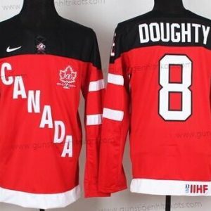 Nike Herren 2014/15 Team Kanada #8 Drew Doughty 100th Trikots – Rot