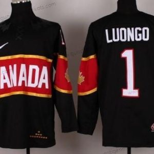 Nike Herren 2014 Olympics Kanada #1 Roberto Luongo Trikots – Schwarz