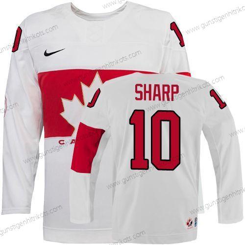 Nike Herren 2014 Olympics Kanada #10 Patrick Sharp Trikots – Weiß