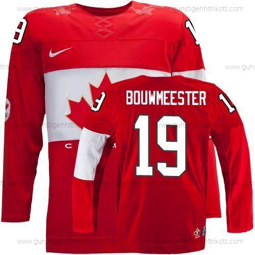 Nike Herren 2014 Olympics Kanada #19 Jay Bouwmeester Trikots – Rot