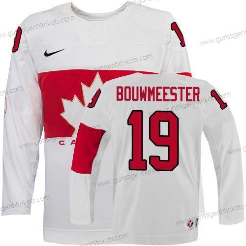 Nike Herren 2014 Olympics Kanada #19 Jay Bouwmeester Trikots – Weiß