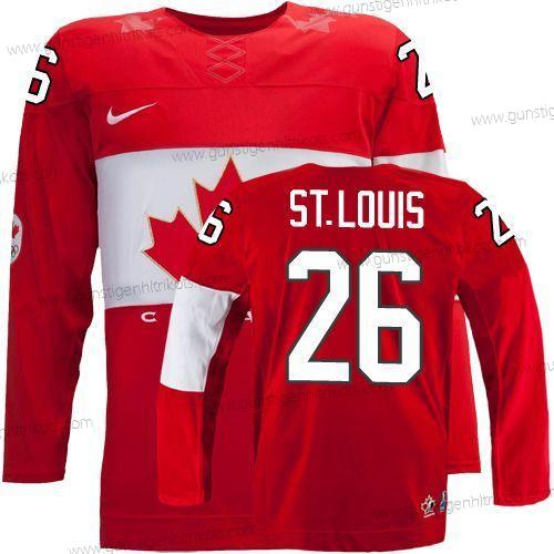 Nike Herren 2014 Olympics Kanada #26 Martin St. Louis Trikots – Rot