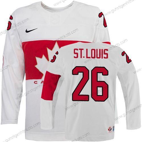 Nike Herren 2014 Olympics Kanada #26 Martin St. Louis Trikots – Weiß