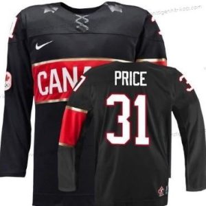 Nike Herren 2014 Olympics Kanada #31 Carey Price Trikots – Schwarz