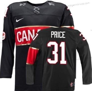 Nike Herren 2014 Olympics Kanada #31 Carey Price Trikots – Schwarz