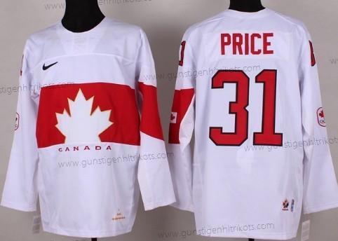 Nike Herren 2014 Olympics Kanada #31 Carey Price Trikots – Weiß