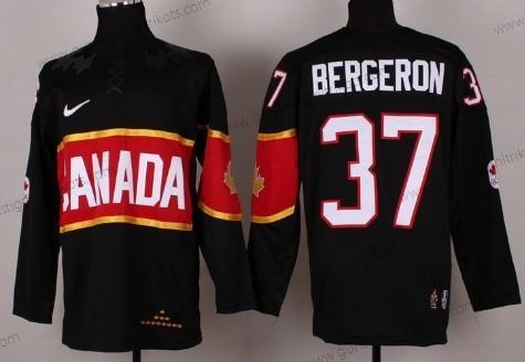 Nike Herren 2014 Olympics Kanada #37 Patrice Bergeron Trikots – Schwarz