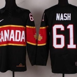 Nike Herren 2014 Olympics Kanada #61 Rick Nash Trikots – Schwarz