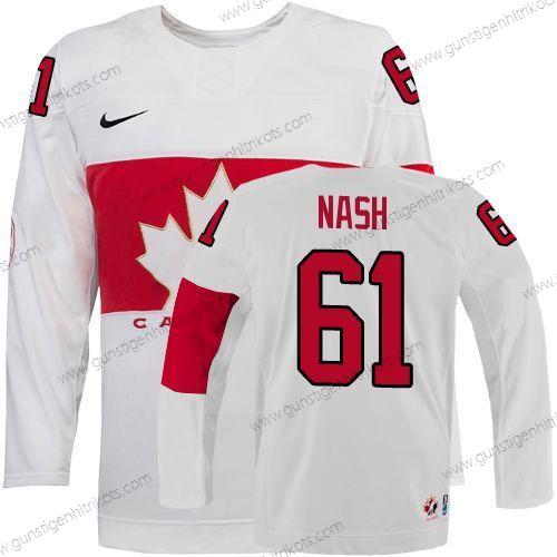 Nike Herren 2014 Olympics Kanada #61 Rick Nash Trikots – Weiß