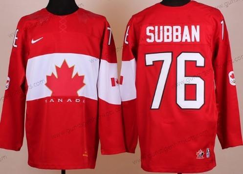 Nike Herren 2014 Olympics Kanada #76 P.K. Subban Trikots – Rot