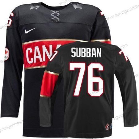 Nike Herren 2014 Olympics Kanada #76 P.K Subban Trikots – Schwarz