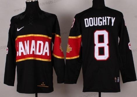 Nike Herren 2014 Olympics Kanada #8 Drew Doughty Trikots – Schwarz