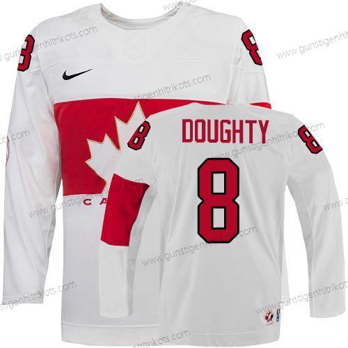 Nike Herren 2014 Olympics Kanada #8 Drew Doughty Trikots – Weiß