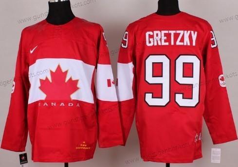 Nike Herren 2014 Olympics Kanada #99 Wayne Gretzky Trikots – Rot