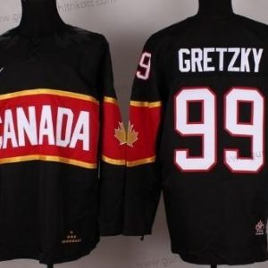 Nike Herren 2014 Olympics Kanada #99 Wayne Gretzky Trikots – Schwarz