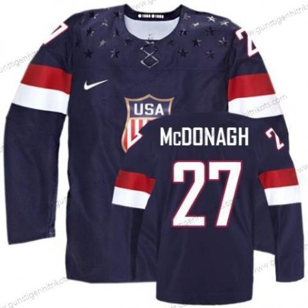 Nike Herren 2014 Olympics USA #27 Ryan Mcdonagh Trikots – Marineblau Blau