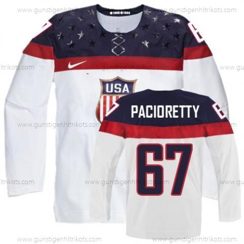 Nike Herren 2014 Olympics USA #67 Max Pacioretty Trikots – Weiß