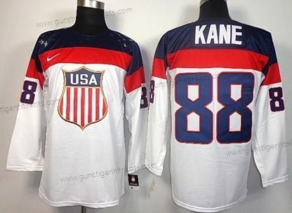 Nike Herren 2014 Olympics USA #88 Patrick Kane Trikots – Weiß