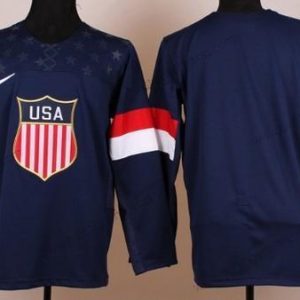 Nike Herren 2014 Olympics USA Leer Trikots – Marineblau Blau