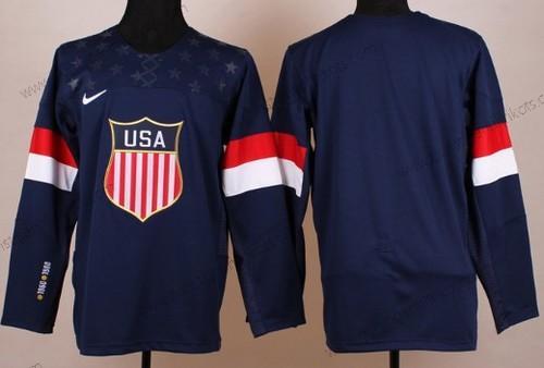 Nike Herren 2014 Olympics USA Leer Trikots – Marineblau Blau