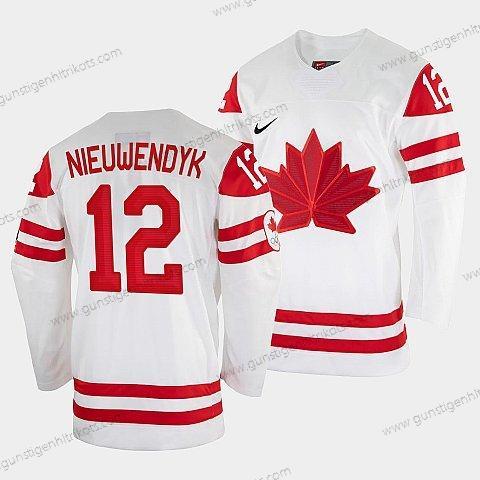 Nike Herren Joe Nieuwendyk Kanada Hockey 2022 Winter Olympic #12 Salt Lake City Trikots – Weiß