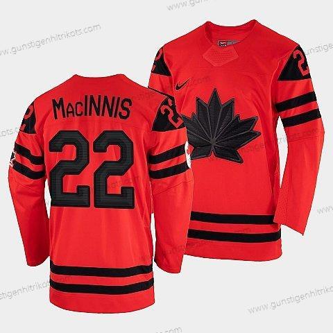 Nike Herren Kanada Hockey Al Macinnis 2022 Winter Olympic #22 Winner Trikots – Rot Gold