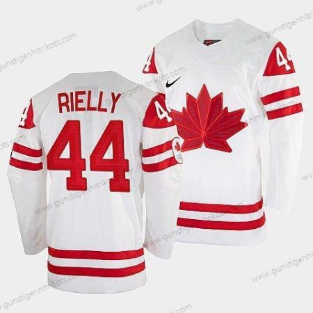 Nike Herren Morgan Rielly Kanada Hockey 2022 Beijing Winter Olympic #44 Heimtrikots Trikots – Weiß