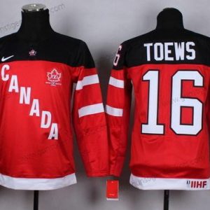 Nike Kinder 2014/15 Team Kanada #16 Jonathan Toews 100th Trikots – Rot