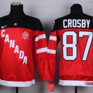 Nike Kinder 2014/15 Team Kanada #87 Sidney Crosby 100th Trikots – Rot