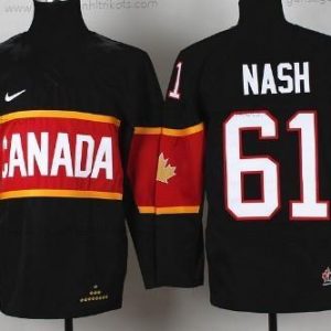 Nike Kinder 2014 Olympics Kanada #61 Rick Nash Trikots – Schwarz