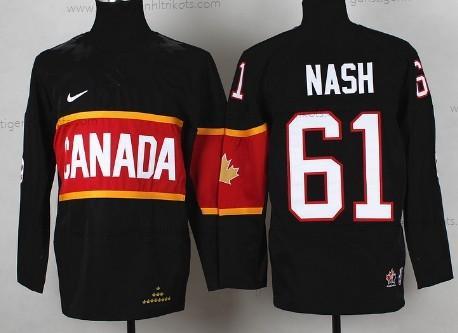 Nike Kinder 2014 Olympics Kanada #61 Rick Nash Trikots – Schwarz