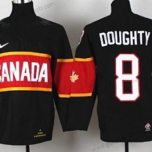 Nike Kinder 2014 Olympics Kanada #8 Drew Doughty Trikots – Schwarz