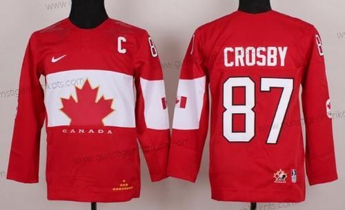 Nike Kinder 2014 Olympics Kanada #87 Sidney Crosby Trikots – Rot