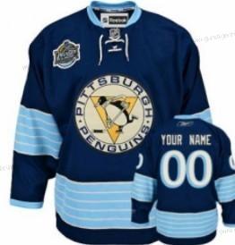 Pittsburgh Penguins Personalisiertes 2011 Winter Klassisch Trikots – Marineblau Blau