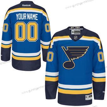 St. Louis Blues Personalisiertes Premier Reebok Heimtrikots Trikots – Marineblau Blau